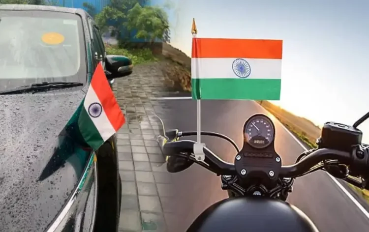 Independence Day 2024 Flag on Vehicles