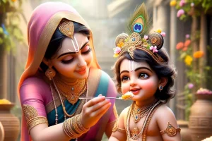 Krishna with maa yashoda five