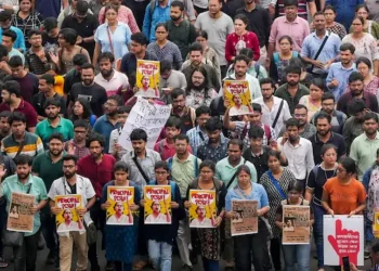 Nabanna March in Kolkata