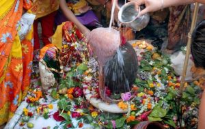 Rudrabhishek in Shiva temple of Gaurela-Pendra-Marwahi