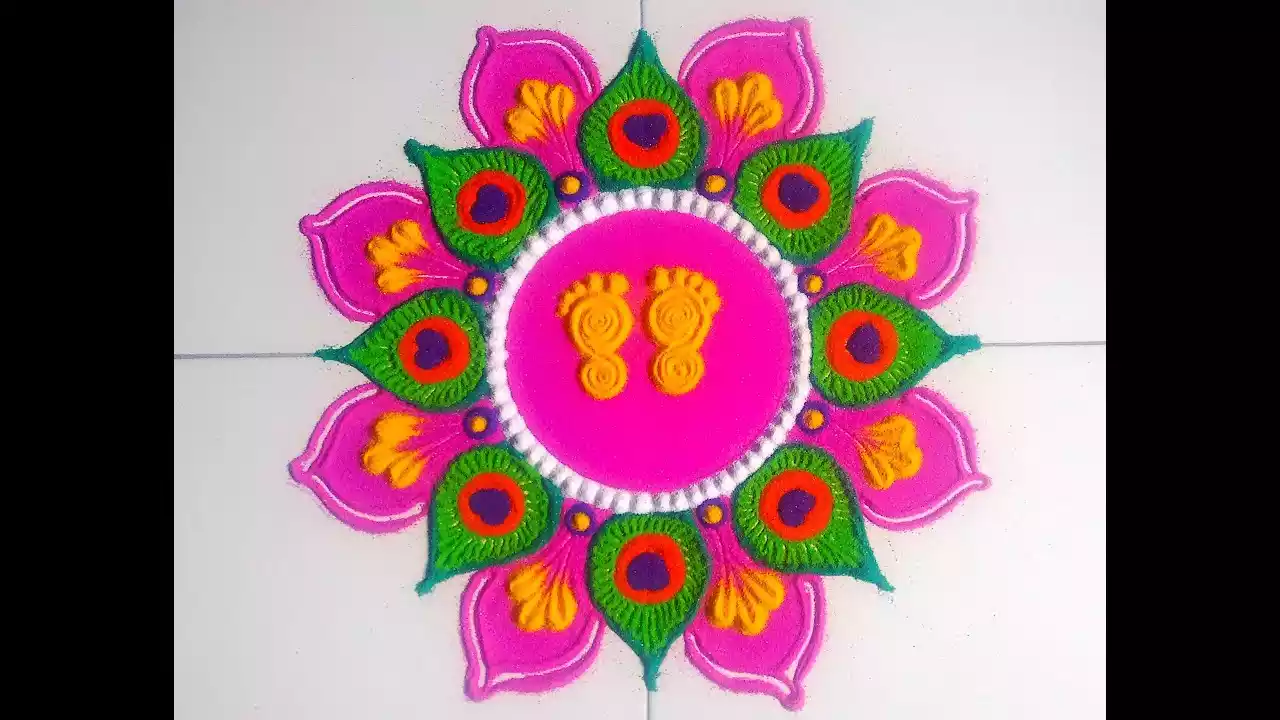 janmashtami puja chouk design