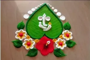 Ganesh Chaturthi Rangoli Design Four