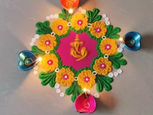 Ganesh Chaturthi Rangoli Design one