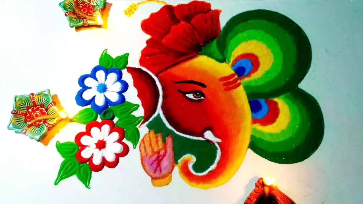 Ganesh Chaturthi Rangoli Design