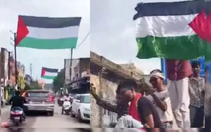 Palestine flag hoisted in Bilaspur