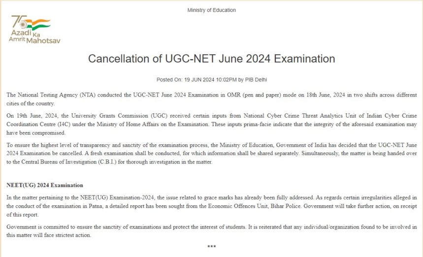 ugc net june exam